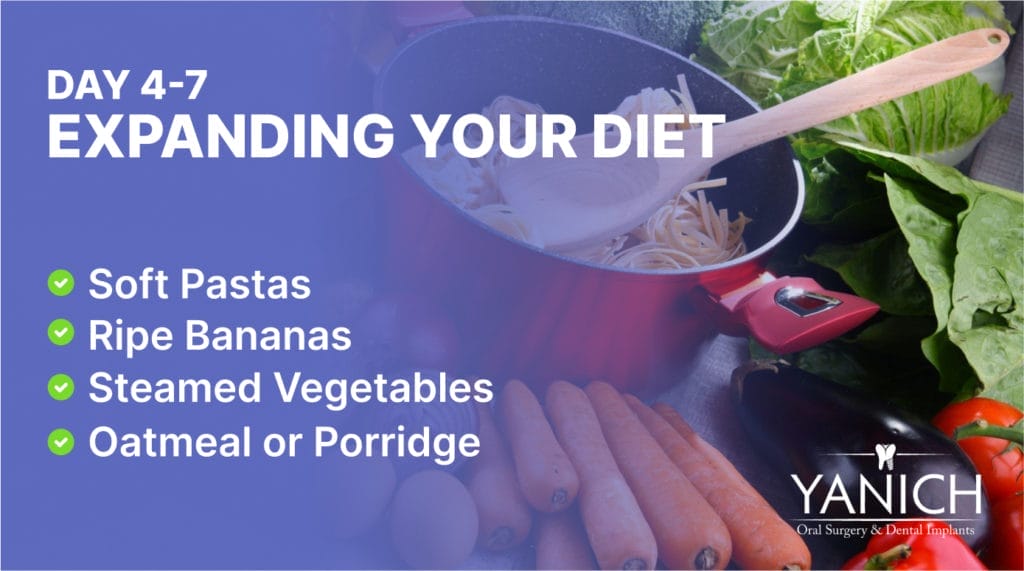 expanding your diet in the 4-7 day range post-surgery