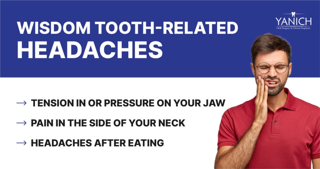 wisdom tooth-related headaches with examples of pain
