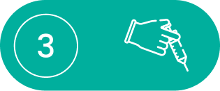 icon of a hand and needle - sedation and anesthesia