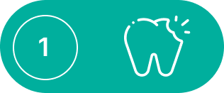 icon of a tooth cracked or chipped