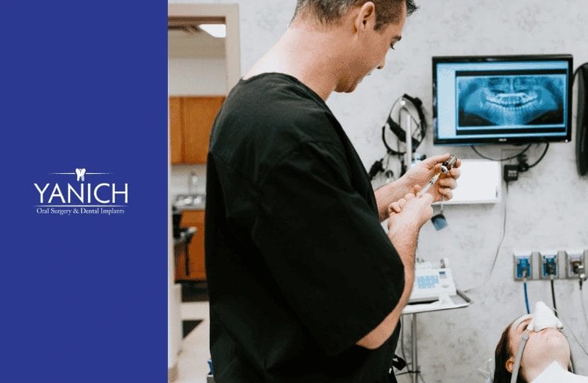 Dentist preparing anesthesia injection for wisdom tooth removal